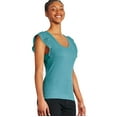 thumbnail image 2 of George Women's Flutter Sleeve Tee, 2 of 6