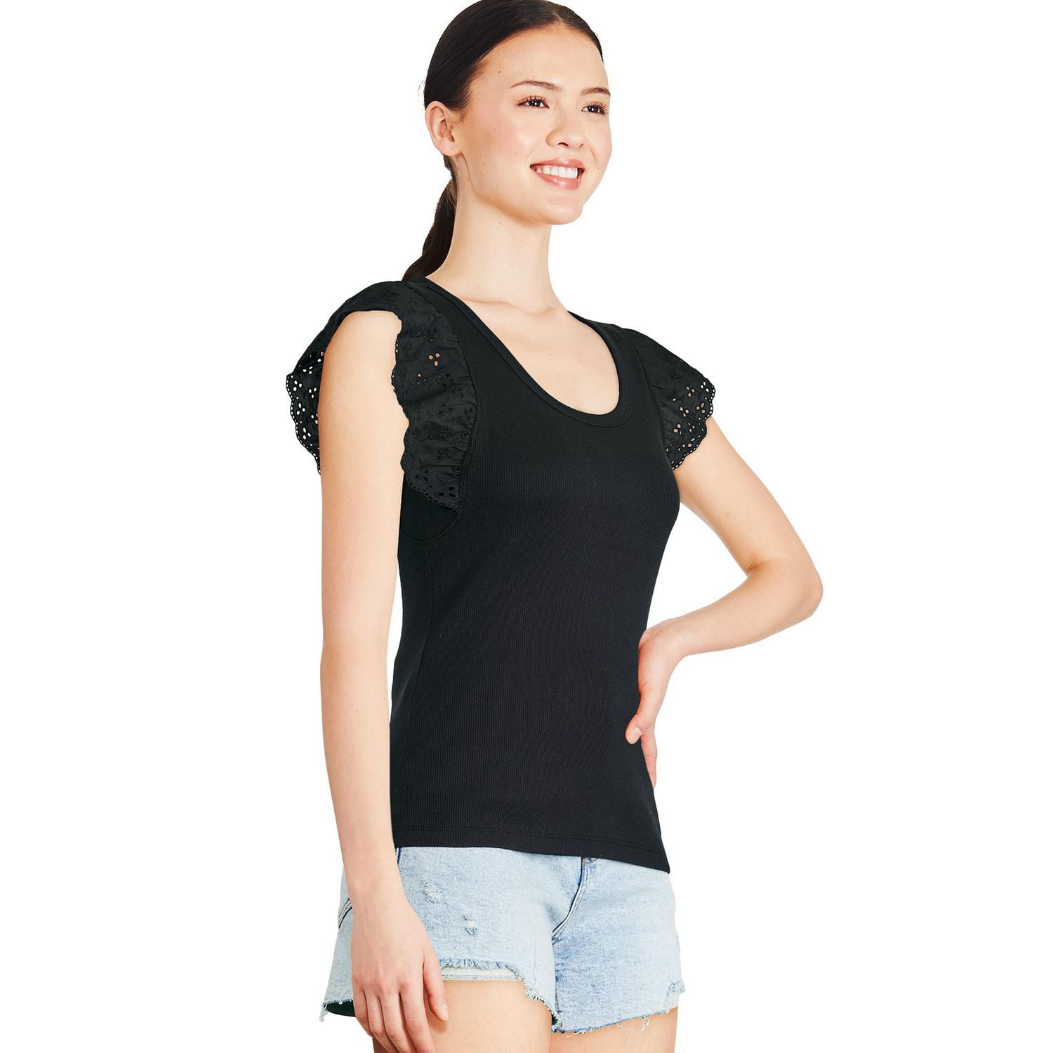 George Women's Flutter Sleeve Tee