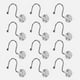 Crochets/anneaux de rideau de douche métalliques à boules de cristal crochets de rideau de douche – image 3 sur 5
