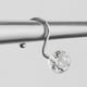 Crochets/anneaux de rideau de douche métalliques à boules de cristal crochets de rideau de douche – image 1 sur 5