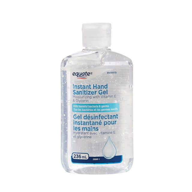 Gel désinfectant instantané pour les mains Equate, 236 ml, Adult