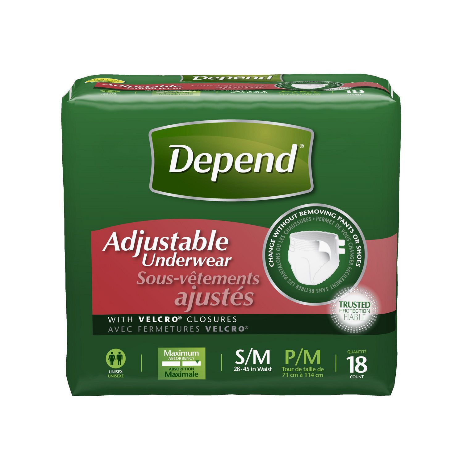 Depend Adjustable Incontinence Underwear, Maximum Absorbency | Walmart ...