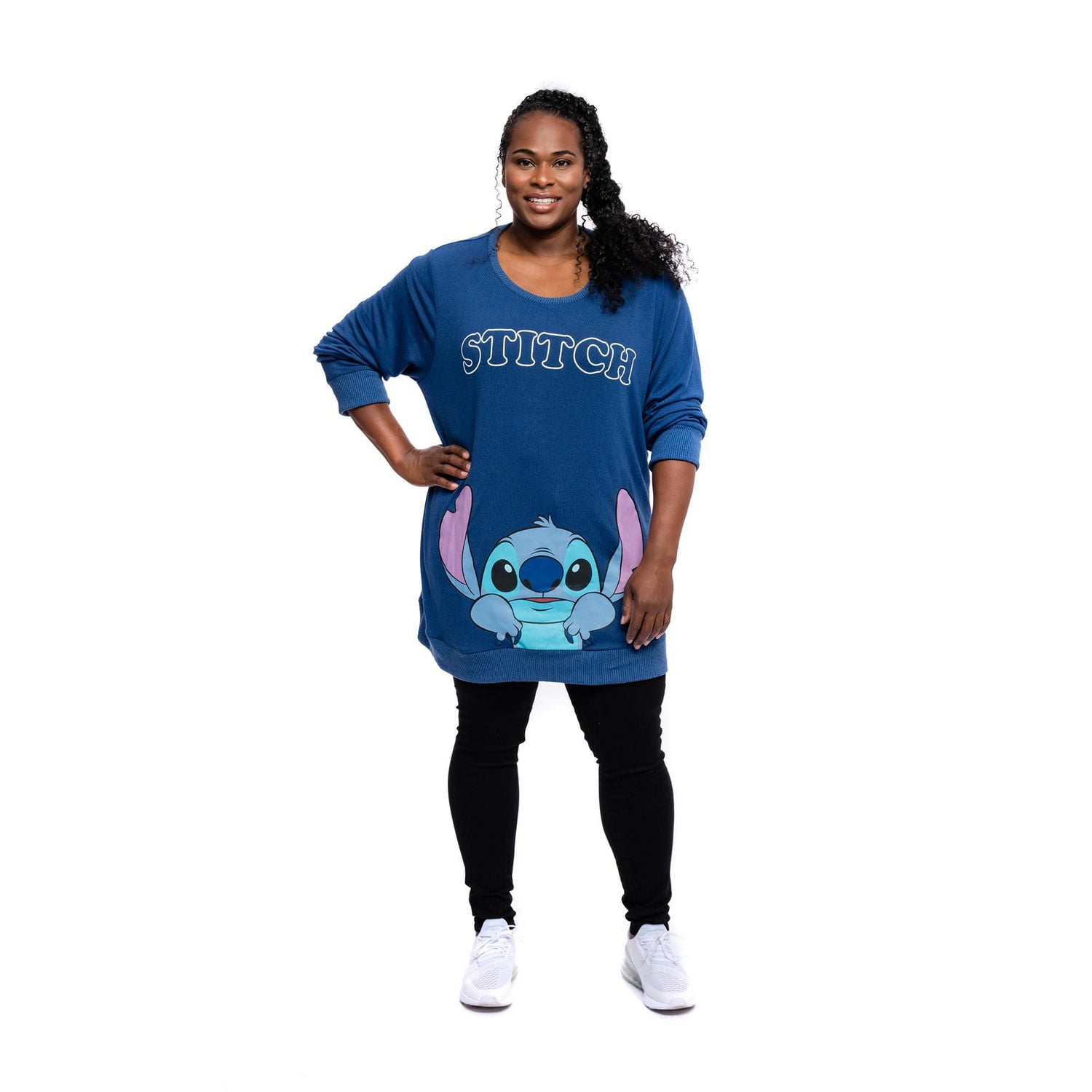 Ladies Plus Disney Lilo & Stitch Hiding Long Sleeve Sweatshirt