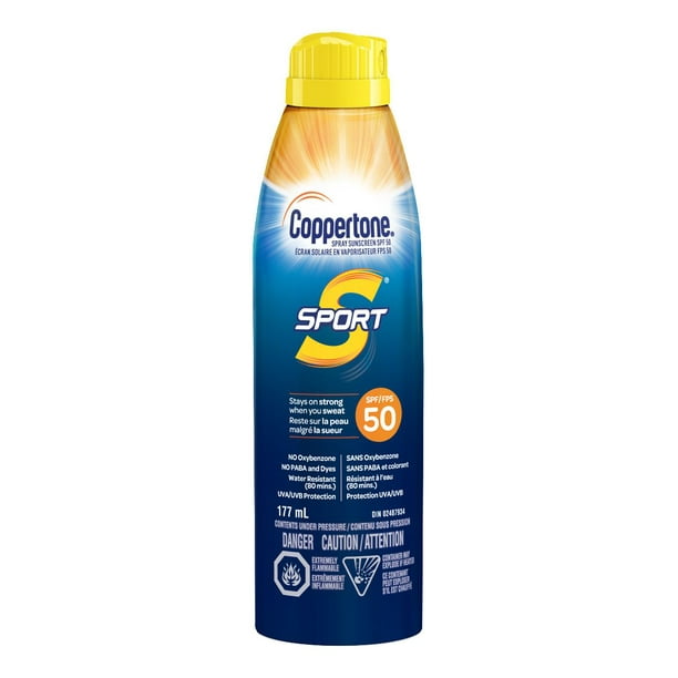 Coppertone Sport Sunscreen Continuous Spray SPF 50, Water Resistant