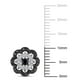 Miadora Boucles d'oreilles à motif de fleur avec diamants noirs et blancs de coupe ronde 0.50 ct TW en or blancs 10k – image 3 sur 3