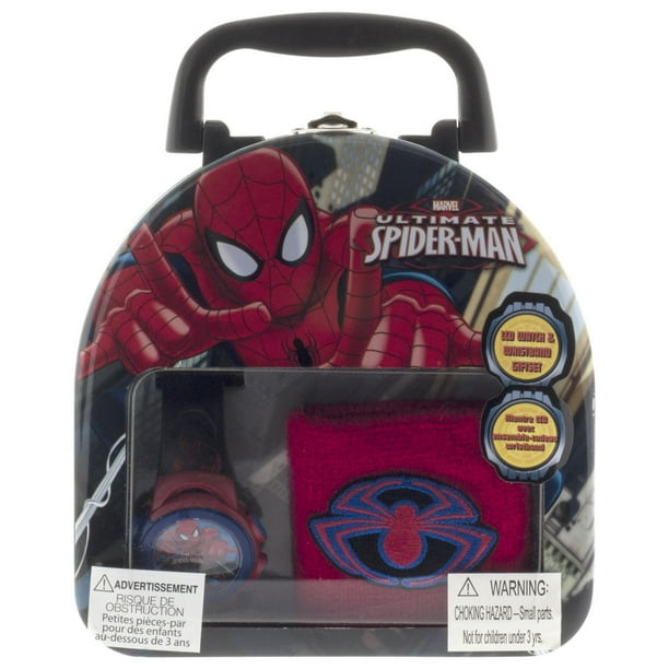 Ensemble-cadeau de montre ACL pour garçons Spiderman