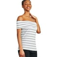 thumbnail image 2 of George Women's Off Shoulder Rib Top, 2 of 6