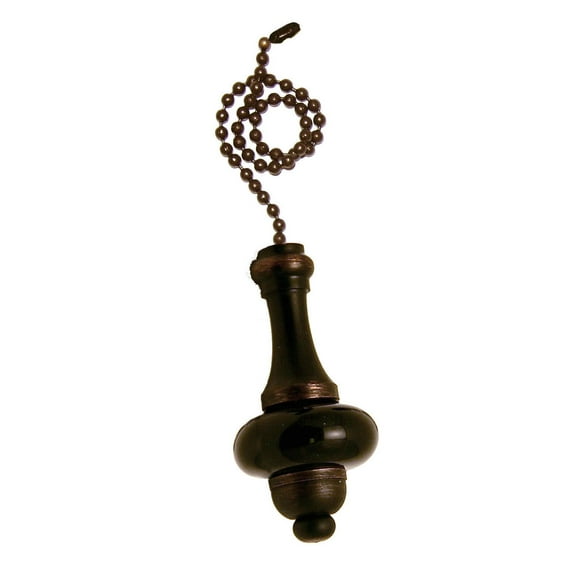 Atron Electro Industries Elite Black ceramic/Oil Rubbed Bronze Pull Chain