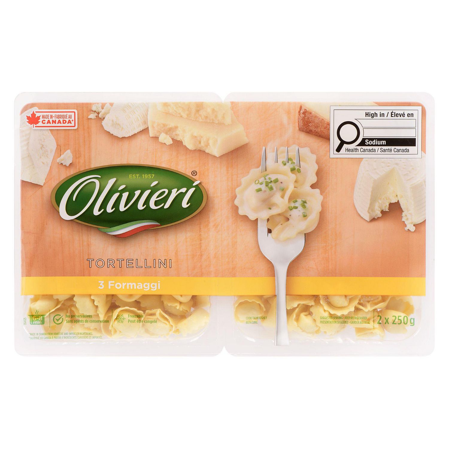 Olivieri 3 Formaggi Fresh Pasta Tortellini