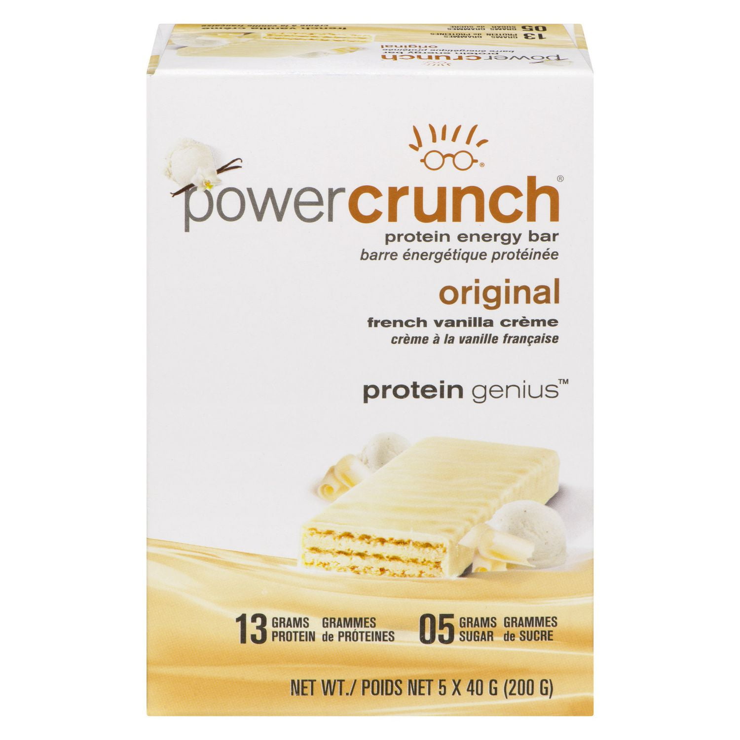 Power Crunch Protein Energy Bars French Vanilla Creme 5 pack (5 x 40g