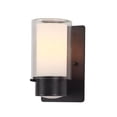thumbnail image 1 of Concord 1-Light Hammered Black Outdoor Sconce, 1 of 1