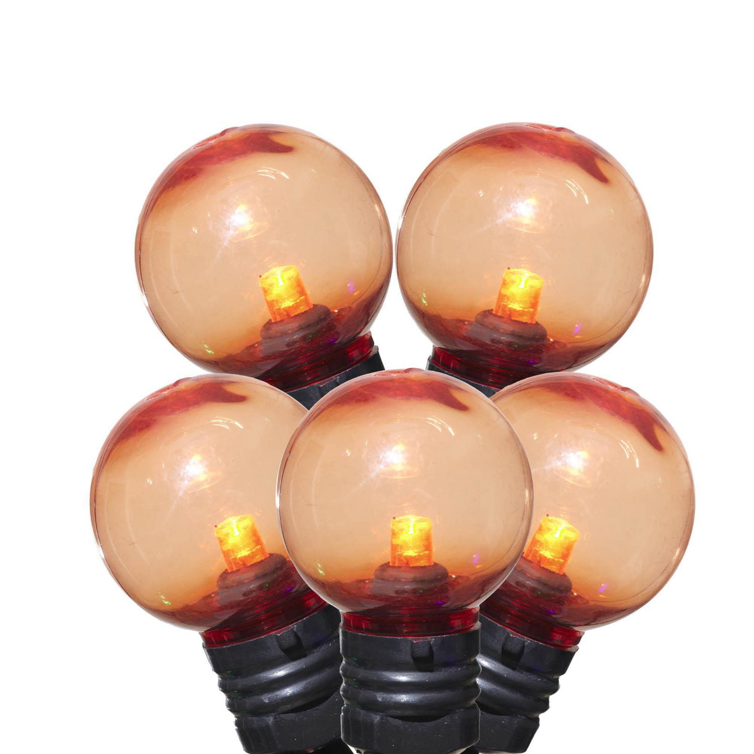 Way to celebrate! 22' 70Count LED G30 String Halloween Lights, Orange