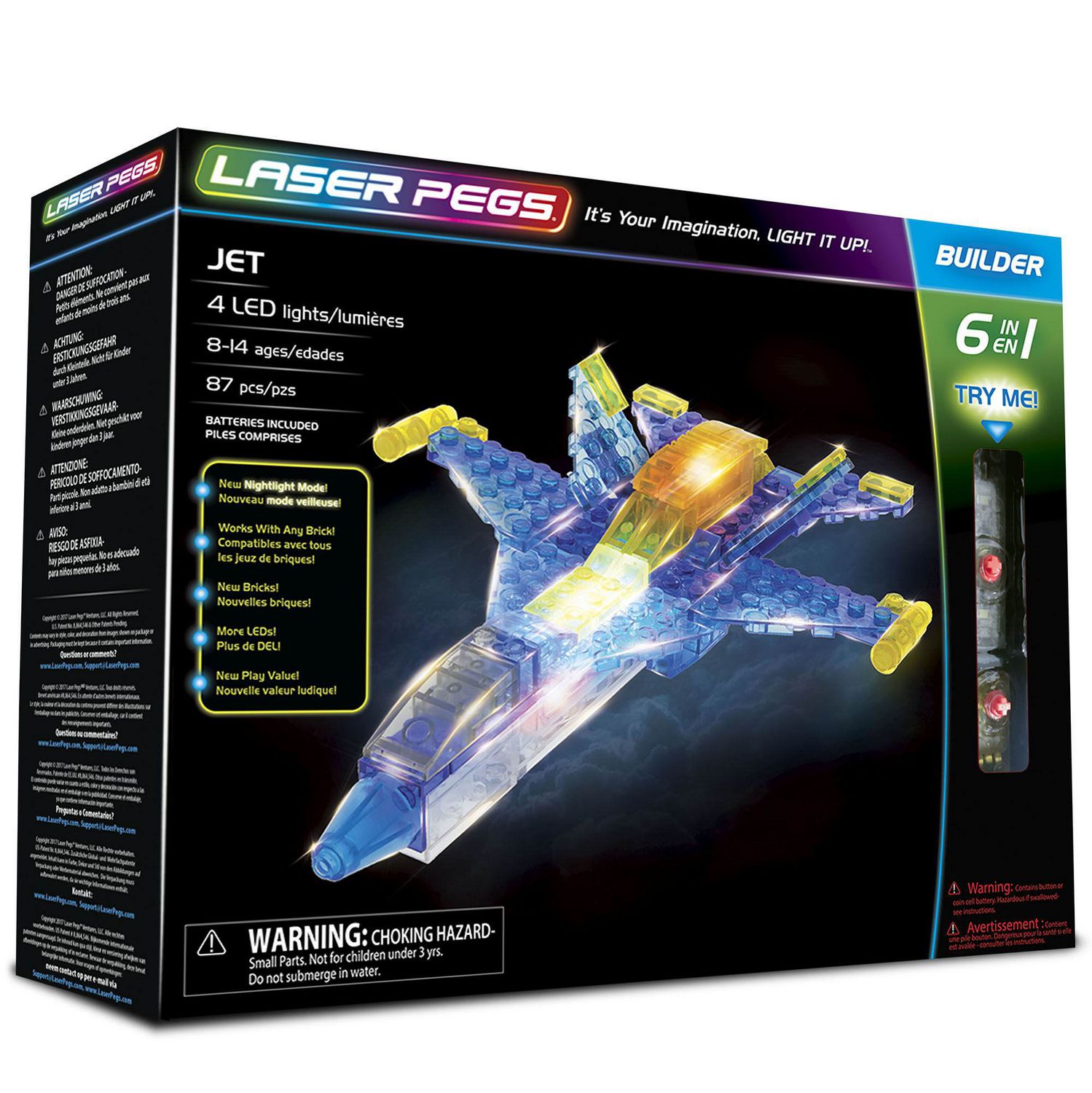 Laser Pegs 61013 Jet 6in1 Building Set Walmart Canada