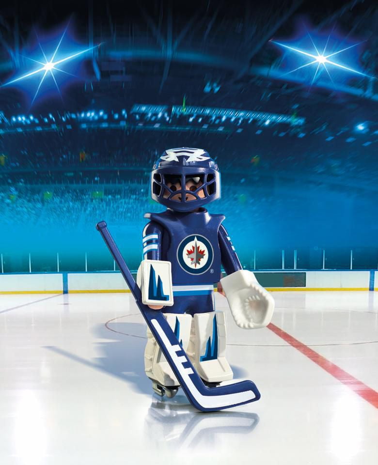 PLAYMOBIL NHL Winnipeg Jets Goalie 9020 Play Set Walmart