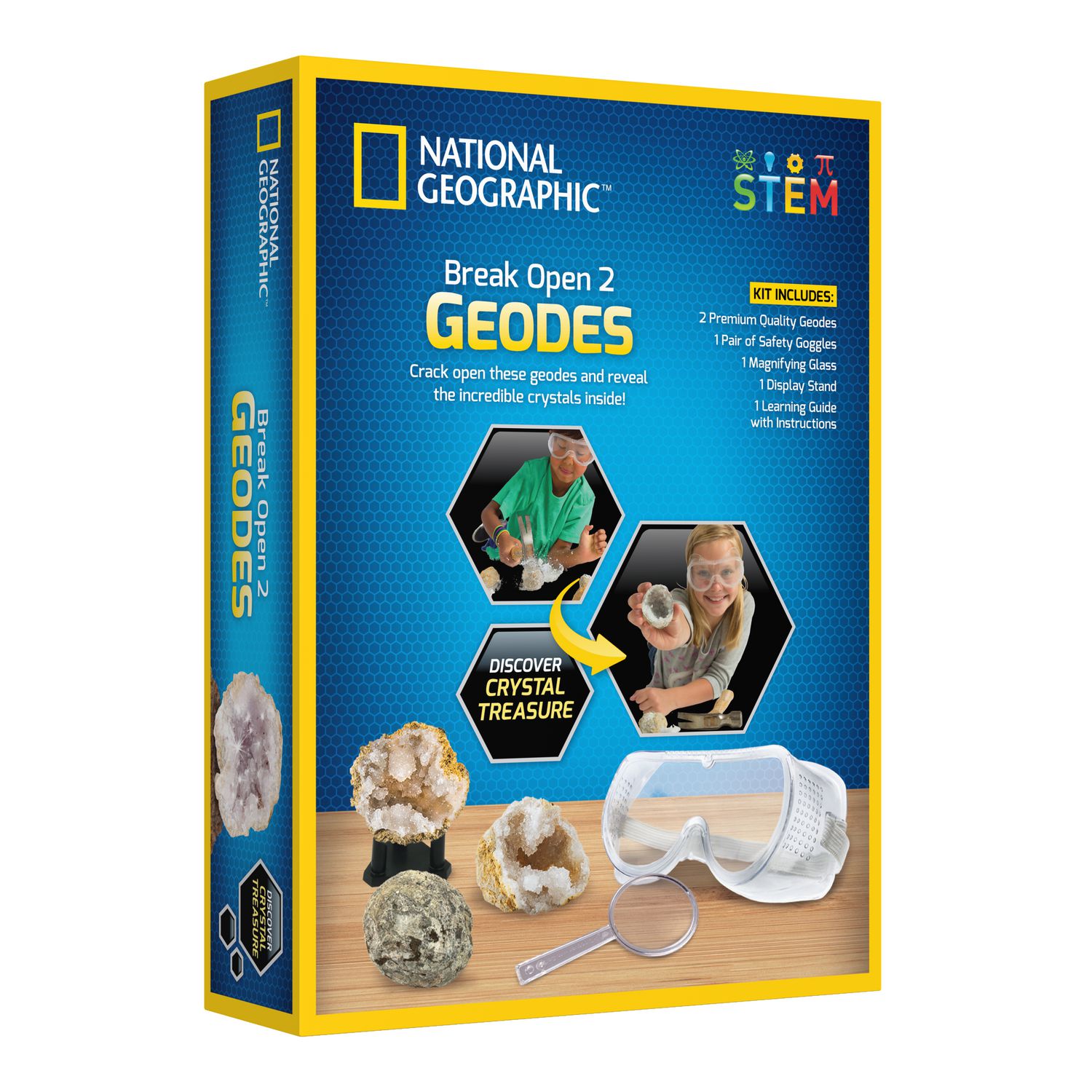 Géodes à ouvrir National Geographic, paq. 2, 8 ans et plus