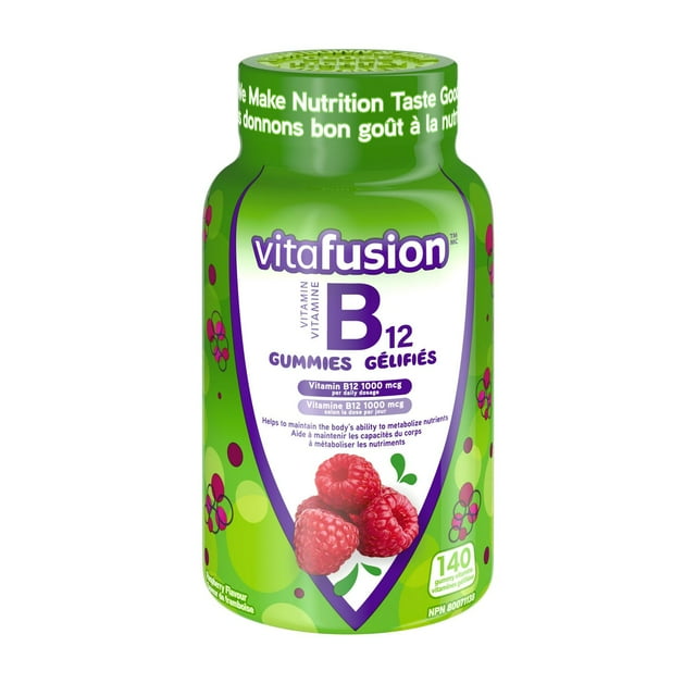 Vitafusion Vitamin B12 Gummies - 1000 Mcg of Vitamin B12, Helps to Maintain the Body's Ability to Metabolize Nutrients, Immune Support, 140 Count