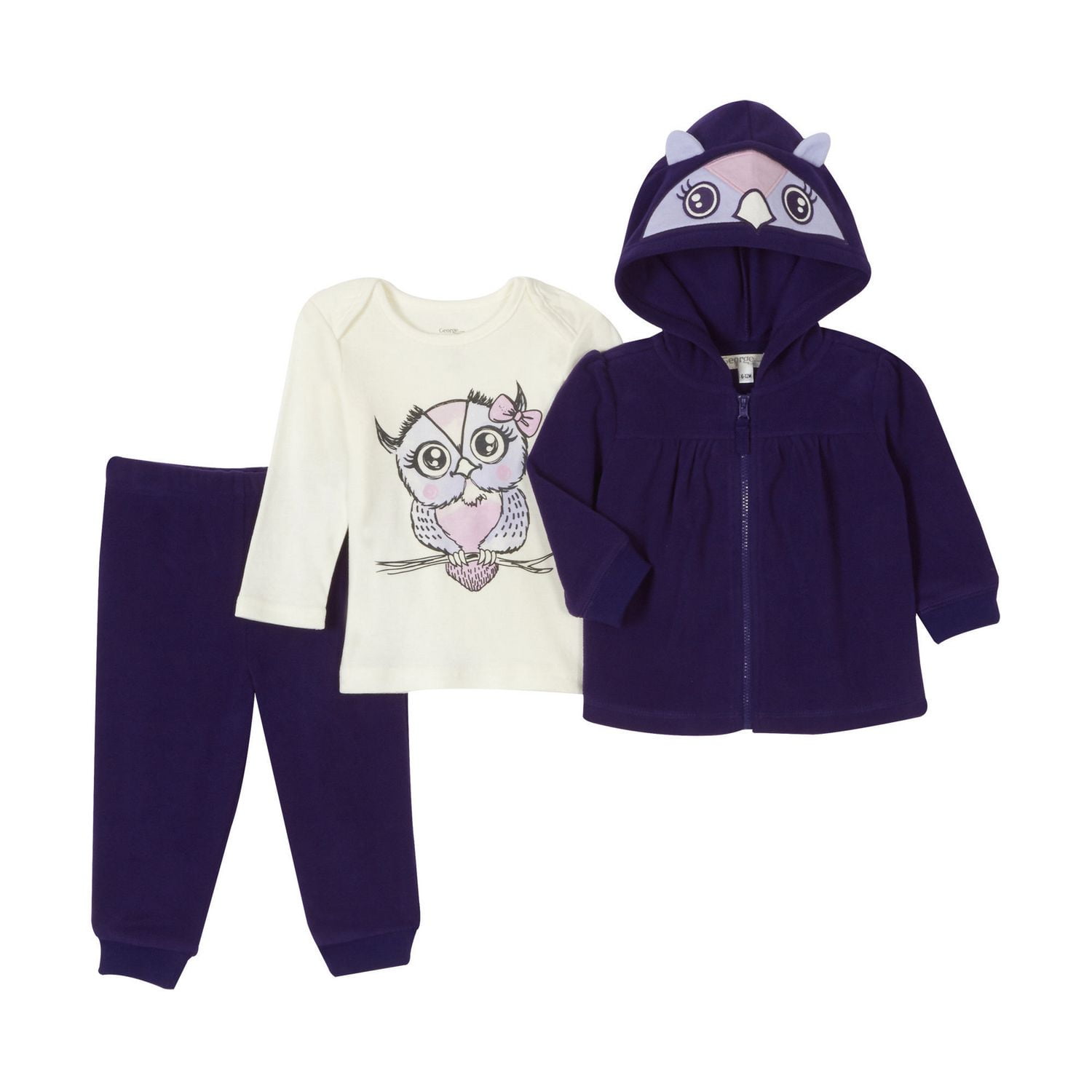 baby Girls' 3Piece Hoody Set Walmart Canada