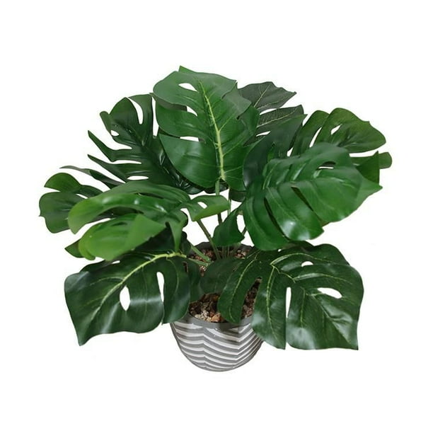 Monarch Specialties - Plante Artificielle, Arbre Monstera, Pot Noir