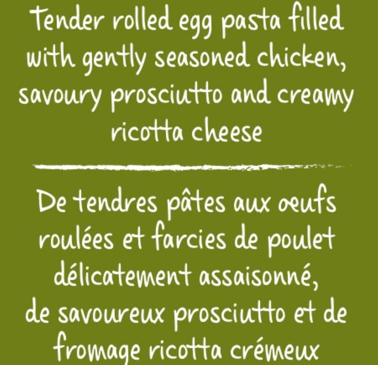 Cannelloni au poulet et prosciutto Olivieri Pâtes fraîches, 540 g