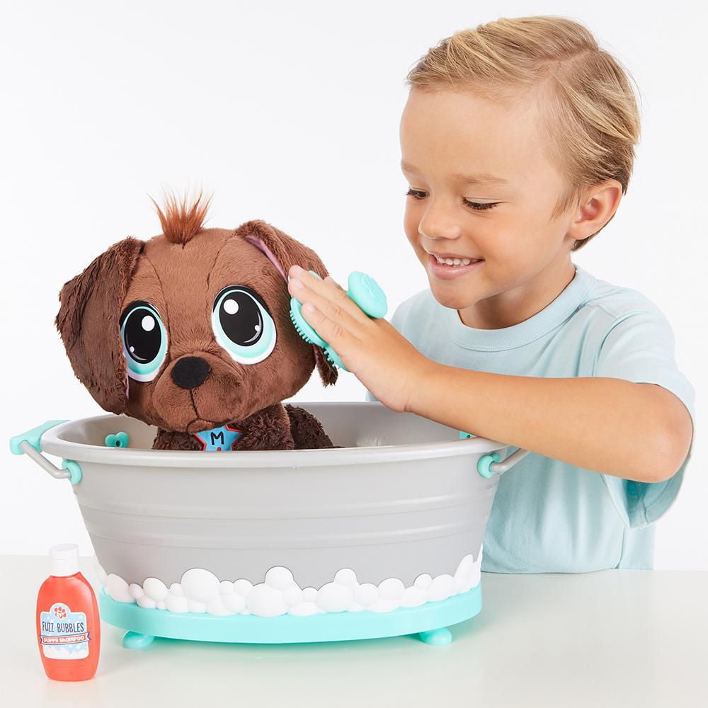 Rescue Tales Scrub 'n Groom Bathtub Playset w/ Chocolate Lab