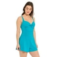 thumbnail image 5 of Captiva Women's Ruched Twist Front Swim Romper One Piece  Swimwear, 5 of 5