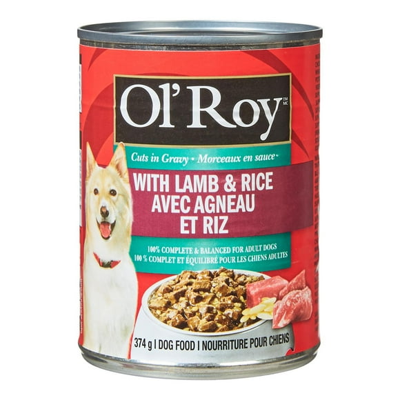 Ol’ Roy Cuts in Gravy with Lamb & Rice dog food, 374 g