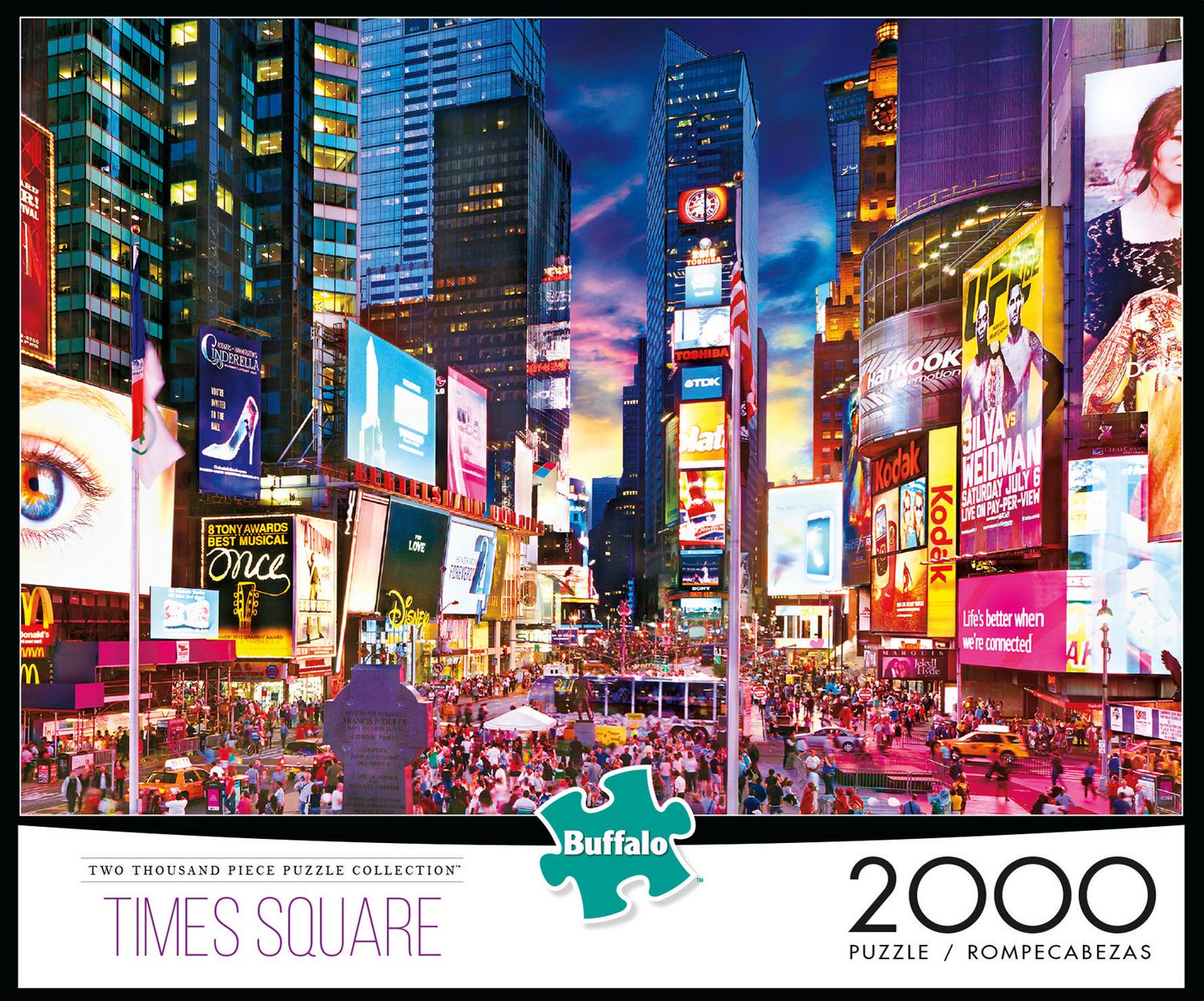 2000 Piece Buffalo Games Jigsaw Puzzle Times Square NY 100 Complete for sale online 