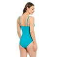 thumbnail image 2 of Captiva Women's Ruched Twist Front One Piece Swimsuit, 2 of 5