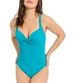 thumbnail image 4 of Captiva Women's Ruched Twist Front One Piece Swimsuit, 4 of 5