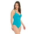 thumbnail image 5 of Captiva Women's Ruched Twist Front One Piece Swimsuit, 5 of 5