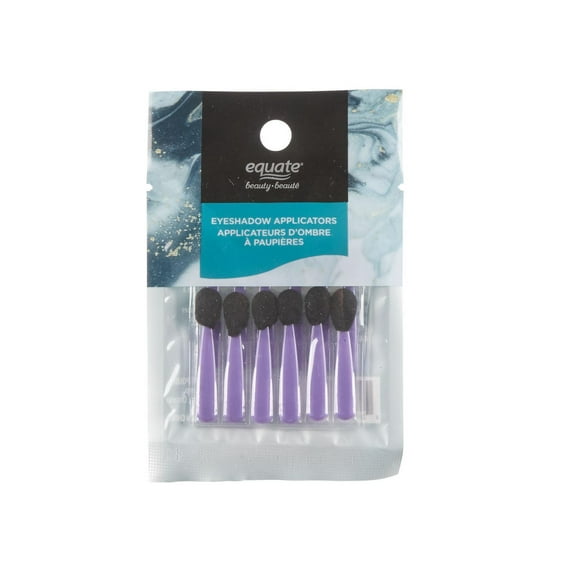 Equate Beauty Eyeshadow Applicators, Set of 12 foam applicators in pouch.