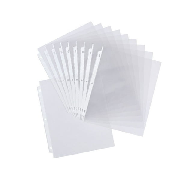 Protectors 8.5 x 11 Clear Plastic Sheet Protectors, Top Loading / 3 Hole  Binder Design Page Protectors, Archival Safe for Photos or Printed Copy