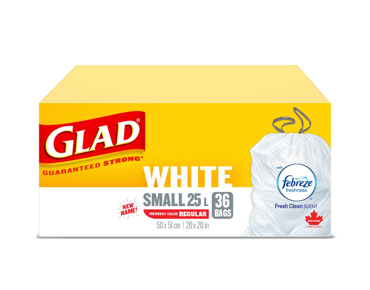 6 packs Details about   Glad® Drawstring Kitchen Catchers® Garbage Bags Regular 36/19.5"X20" 
