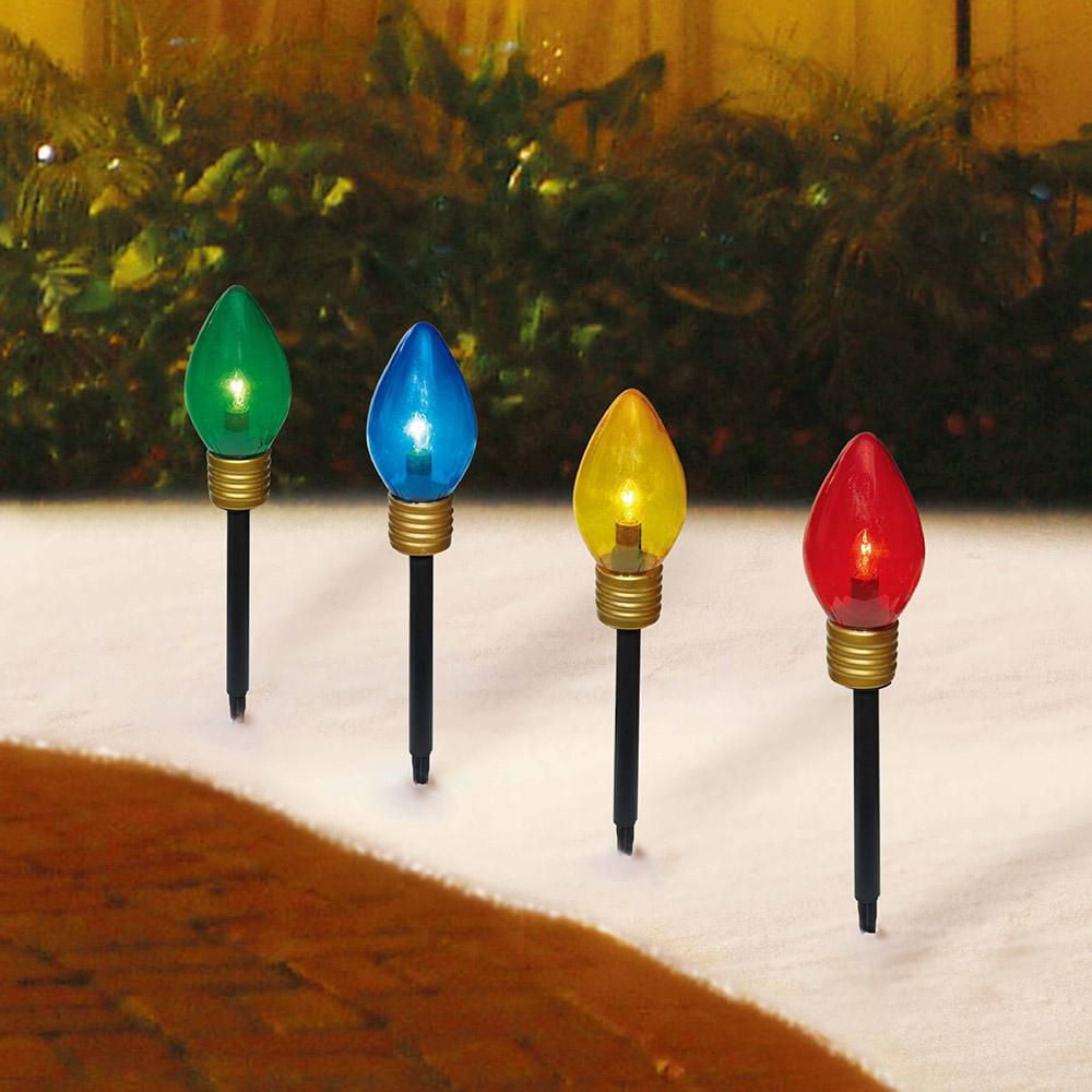 Holiday Time 6.5' Set of 4 Jumbo Bulb Stakes, Multicolour | Walmart Canada