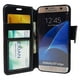 Étui portefeuille Exian pour Galaxy S7 Edge en noir rose – image 2 sur 3