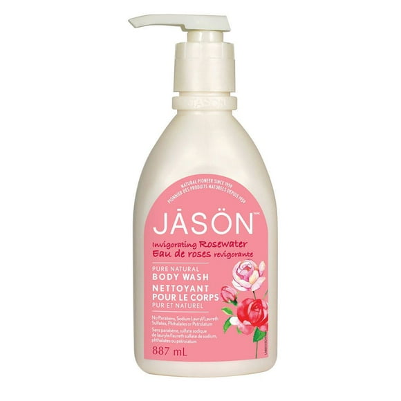 Jason Nettoyant pour le corps Pur et Naturel Revigorant, eau de rose