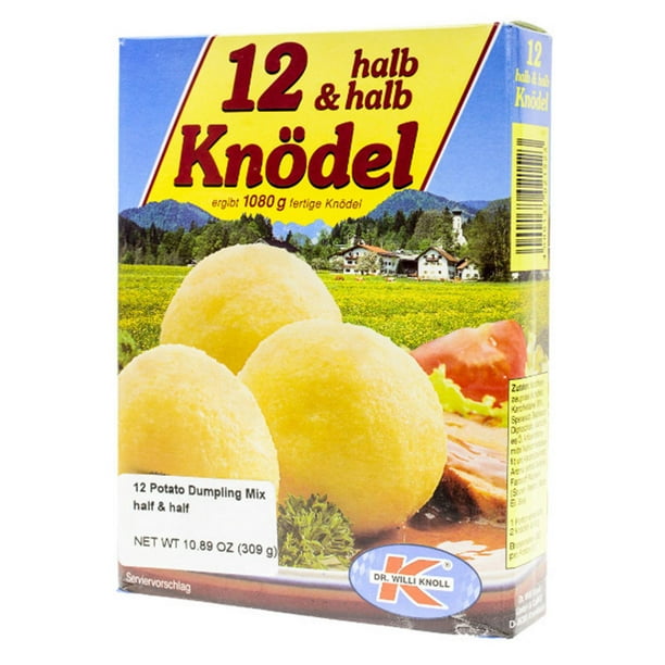 Dr. Knoll German Potato Dumplings Mix Half and Half in Box, 12 pc. 10 oz.