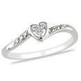 thumbnail image 1 of Miabella Diamond Accent Sterling Silver Heart-Shaped Promise Ring, 1 of 4