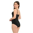 thumbnail image 3 of Captiva Women's Ruched Twist Front Sweetheart Neck Tankini Swim Top, 3 of 5
