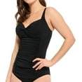 thumbnail image 4 of Captiva Women's Ruched Twist Front Sweetheart Neck Tankini Swim Top, 4 of 5