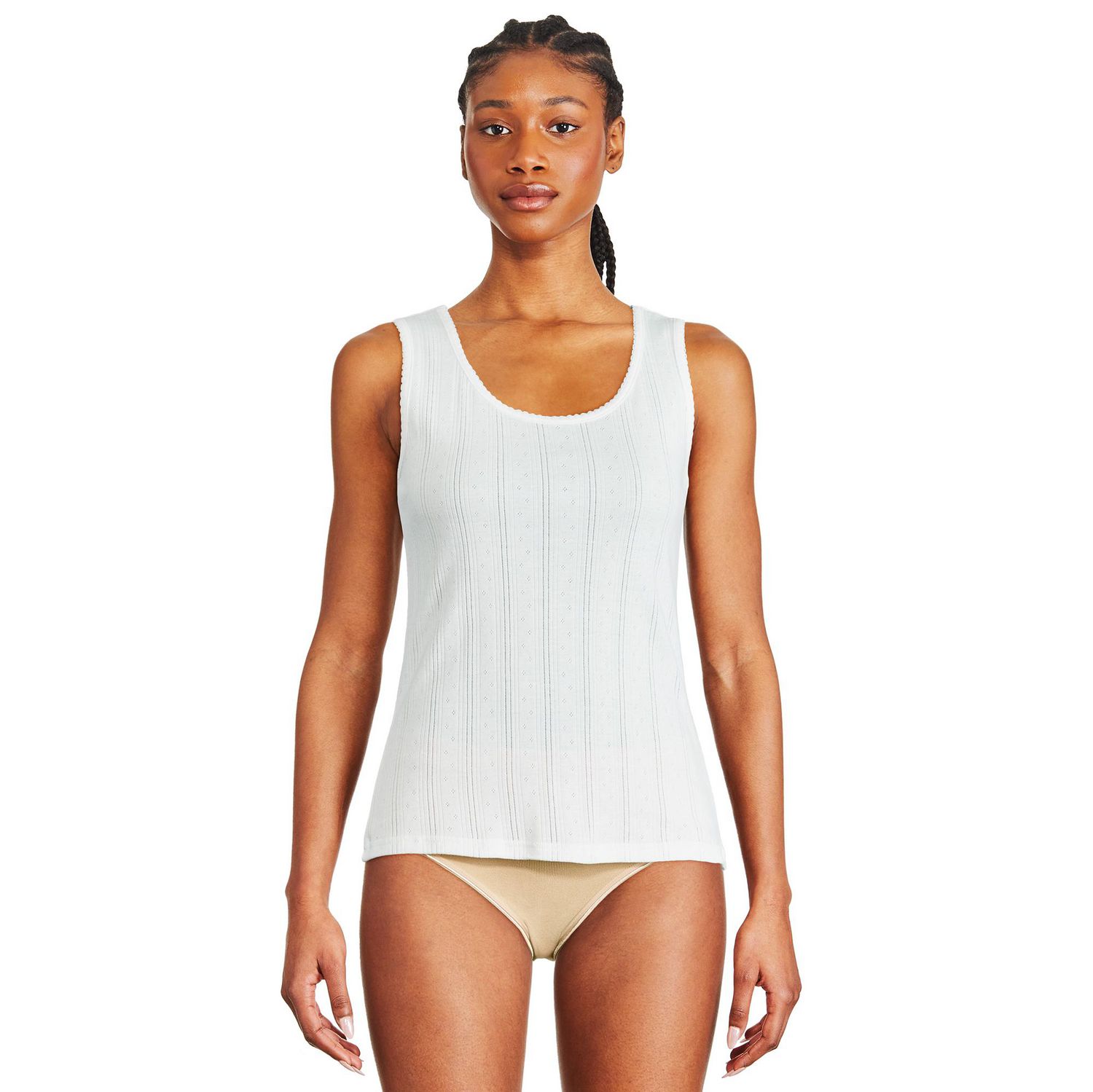 Camisole en tricot côtelé pointelle George pour femmes