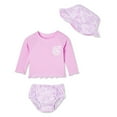 thumbnail image 1 of George Baby Girls' Swim Diaper 3-Piece Set, 1 of 2