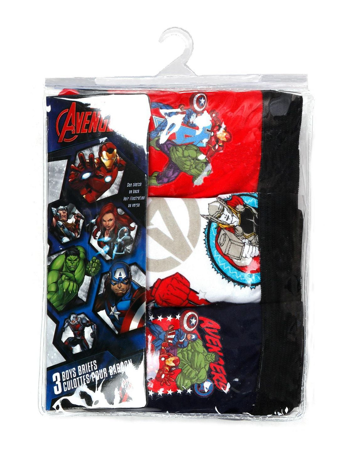 Avengers three pack underwear for boys