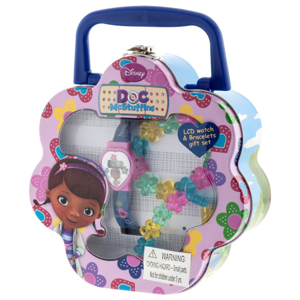 Ensemble-cadeau de montre ACL pour filles Doc McStuffins de Disney