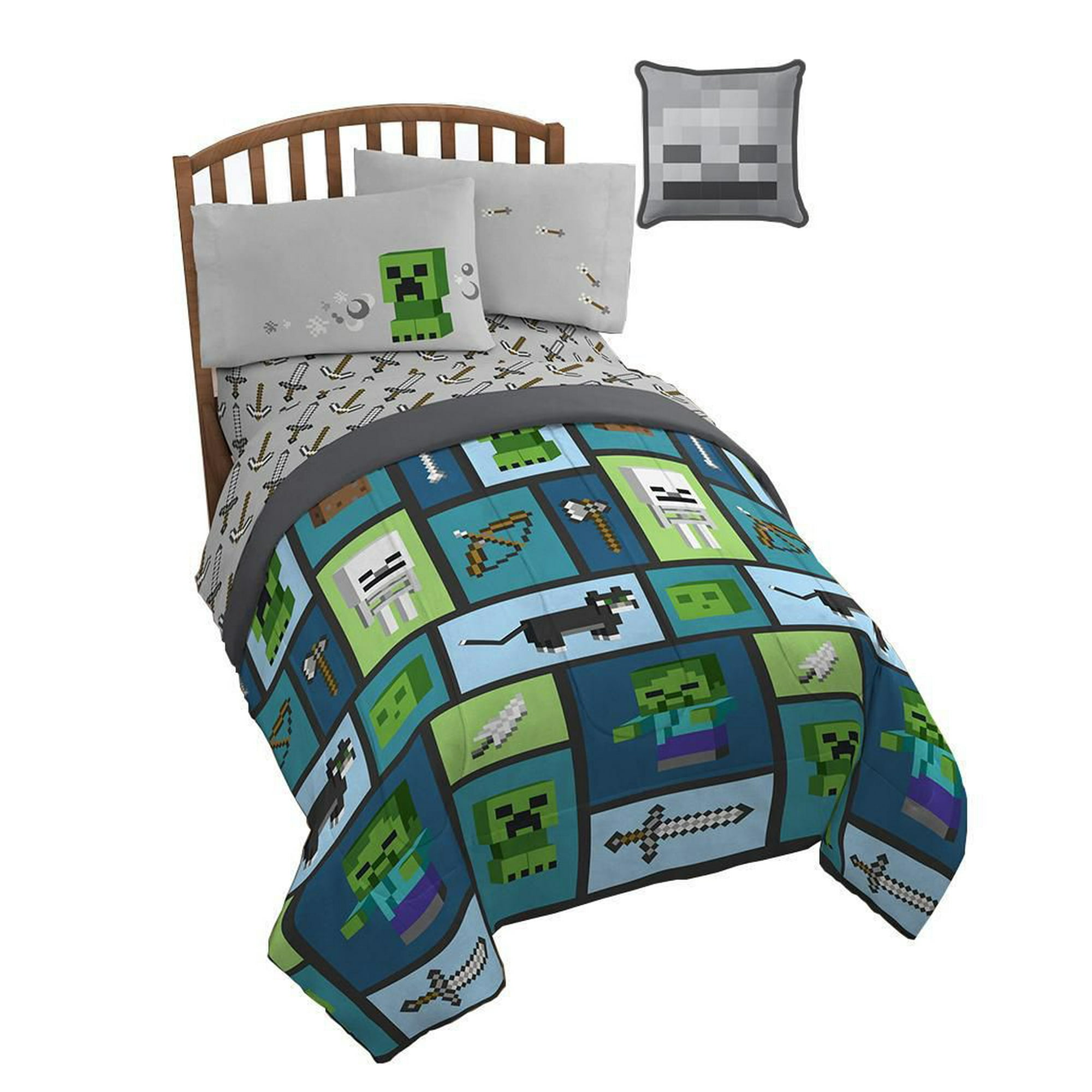 Minecraft Twin 5 Piece Bed Set + Bonus Bag - Walmart.ca