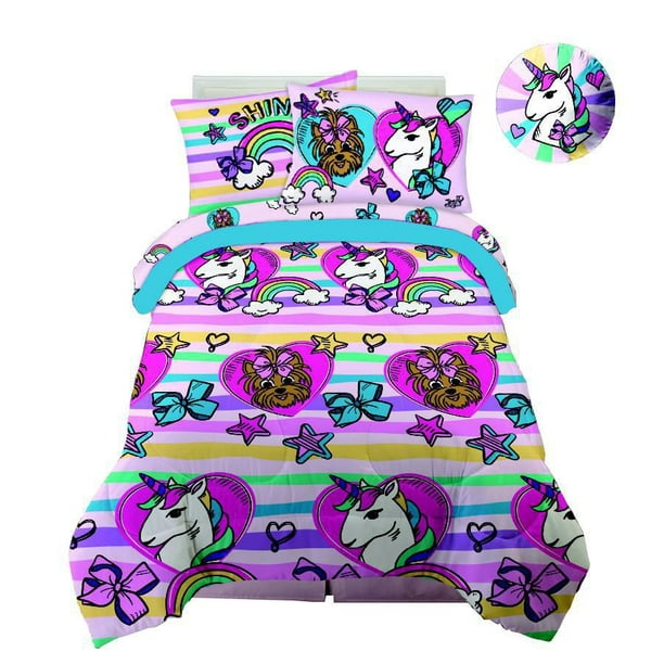 Mainstays Kids Pink Unicorn Bed in a Bag Twin 