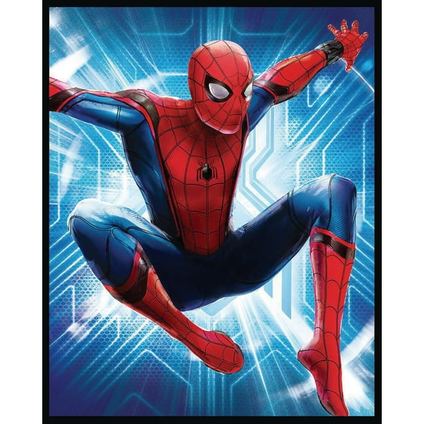 Jeté en micro peluche Spiderman 50 x 60 po, polyester 