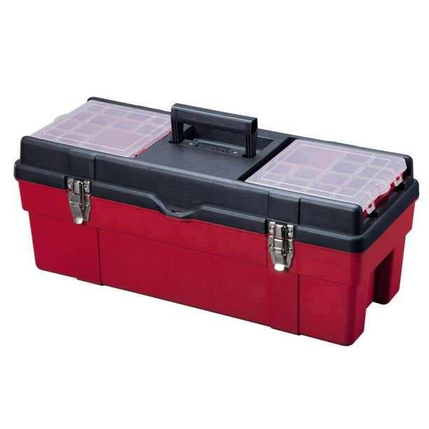 Stack-On 26 Deluxe Red Tool Box with 2 Removable Parts Boxes 