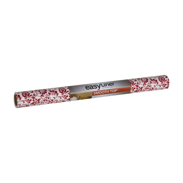 Revêtement pour étagères Duck Brand Smooth Top™ Easy Liner®  - Fleurs rouges, rouleau de 50,8 cm x 1,83 m