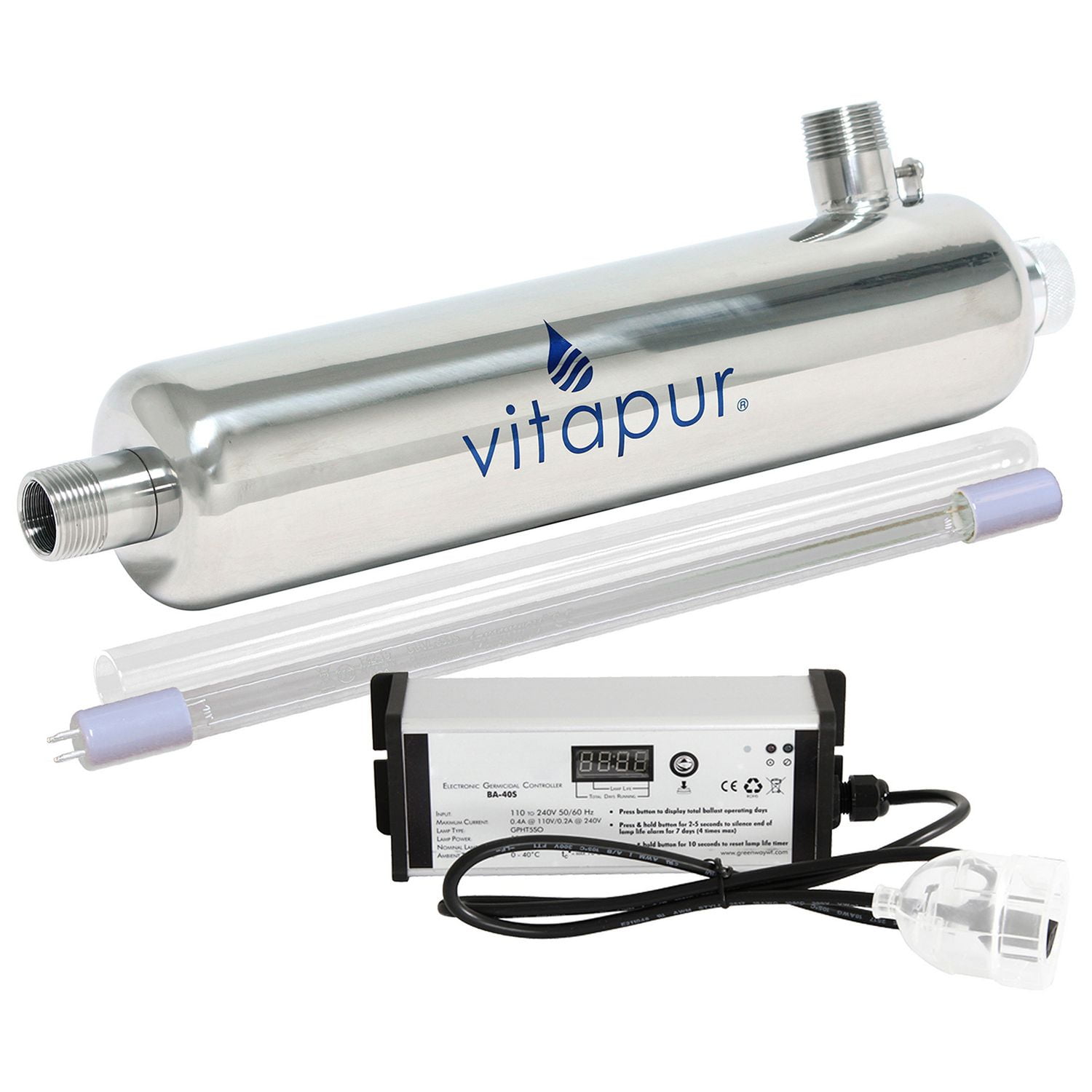 Vitapur VUV-S375B, 7.4 gpm ultraviolet water disinfection system ...